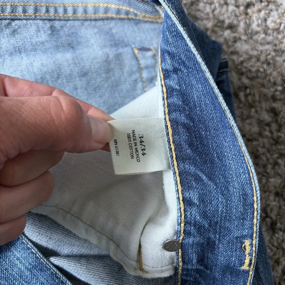 Vintage Polo Ralph Lauren Hampton Straight Blue Jeans Men 36x34 (tagged 34x34)